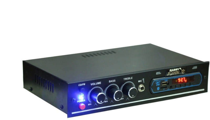Barry John Surround Amplifier (Slim 4440) with USB, AUX, FM, MMC, MIC- Input, Bluetooth & Double IC 4440 160 W AV Power Amplifier(Black)