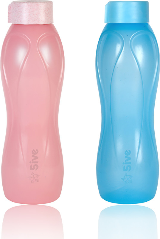 5ive MAGIC BOT "Color Changing" MY STYLE Design 1 Litre Water Bottle 1000 ml Bottle(Pack of 2, Multicolor)