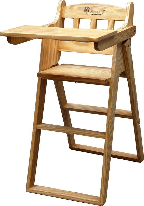 arcedo Pine wood Feeding Chair(Natural Pine)
