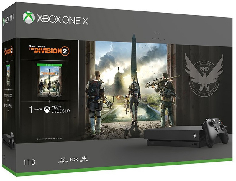 Microsoft Xbox One X 1 TB with Tom Clancy's The Division 2(Black)