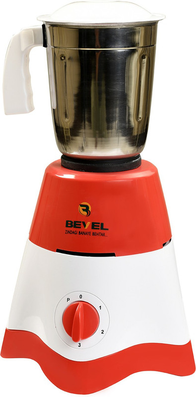 Bevel Mayur 550 Mixer Grinder(Red White, 3 Jars)