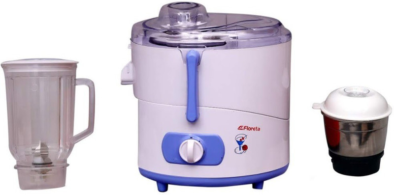 Floreta DIAMOND 550 Juicer Mixer Grinder(White, 2 Jars)