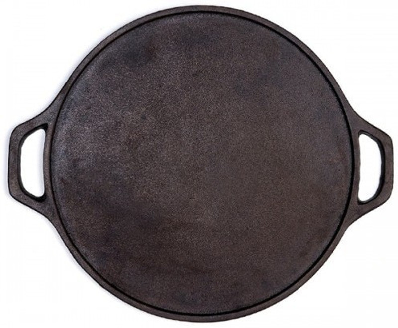 rock tawa Dosa Tawa 12 Inch Pre-Seasoned Cast Iron Skillet Tawa 30.5 cm diameter(Cast Iron, Induction Bottom)