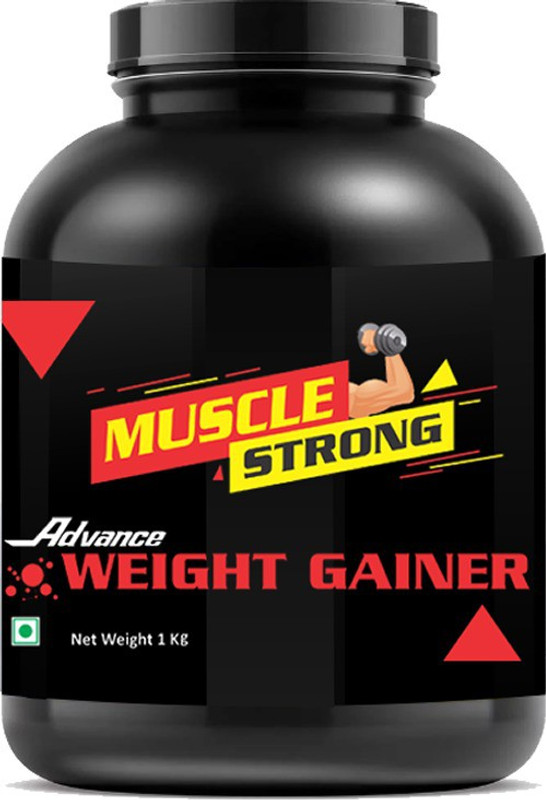 muscle strong Advance Weight Gainer Weight Gainers/Mass Gainers(1 kg, Vanilla, Chocolate)
