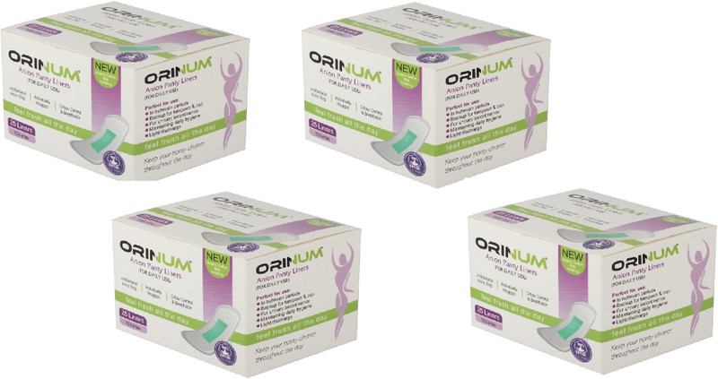 orinum Ultra Slim Regular Anion Panty Liner For Every Day Use-25 Liners (Pack 4) Pantyliner(Pack of 4)