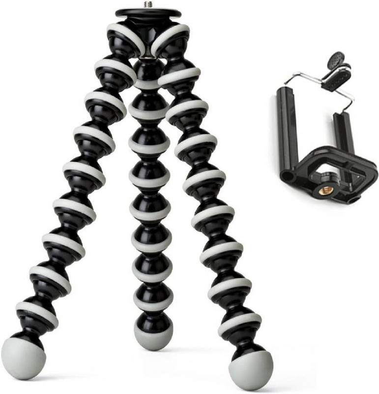 ZEDOFF smart mobile flexible Octopus Gorilla Soft Stand Tripod, Monopod(White, Black, Supports Up to 1500 g)
