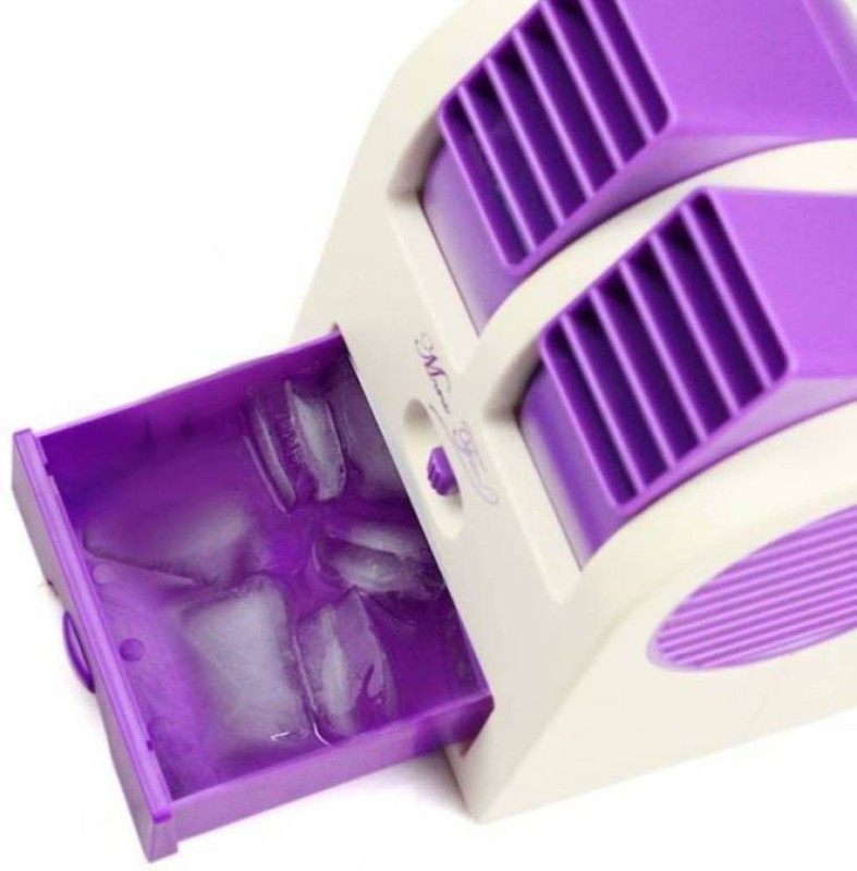 Rexter Mini Air Conditioner Cooling Fan Portable Desktop Dual Bladeless Air Cooler, mini cooler, Mini Usb Cooler(Multicolor) MY -0199 Blue 05 USB Fan(Multicolor, Red, Pink, Blue, Purple, Green, Orange)