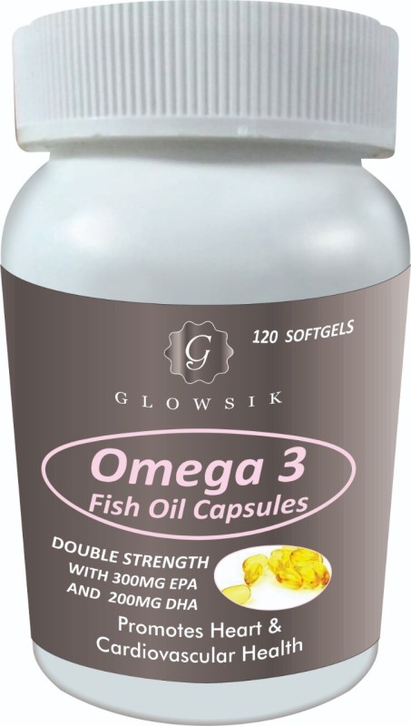 G GLOWSIK Omega 3- Fish Oil (120 s)1000 mg Double Strength With Epa 300 mg Dha 200 mg(1000 mg)