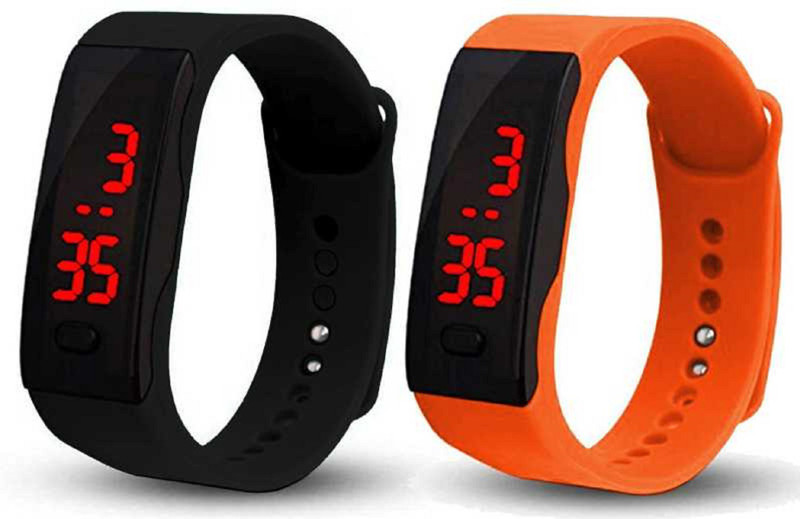 Rubber magnet hot sale led watch