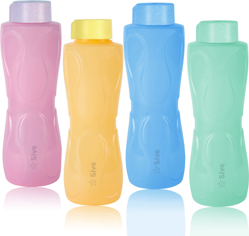 5ive MAGIC BOT "Color Changing" PRO ONE Design 1 Litre Water Bottle 1000 ml Bottle(Pack of 4, Multicolor)