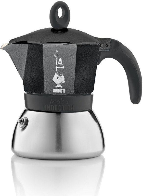 Bialetti MOKA INDUCTION 3 Cups Coffee Maker(Black)