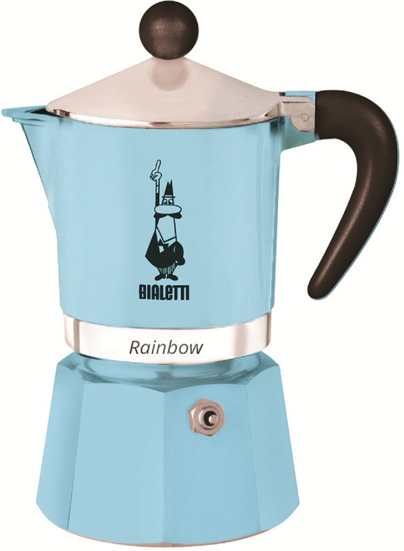Bialetti RAINBOW 3 Cups Coffee Maker(Light Blue)