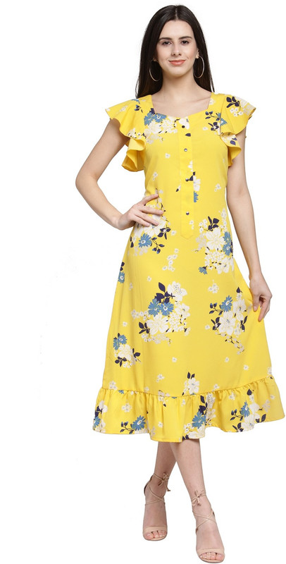 Yellow frock hot sale
