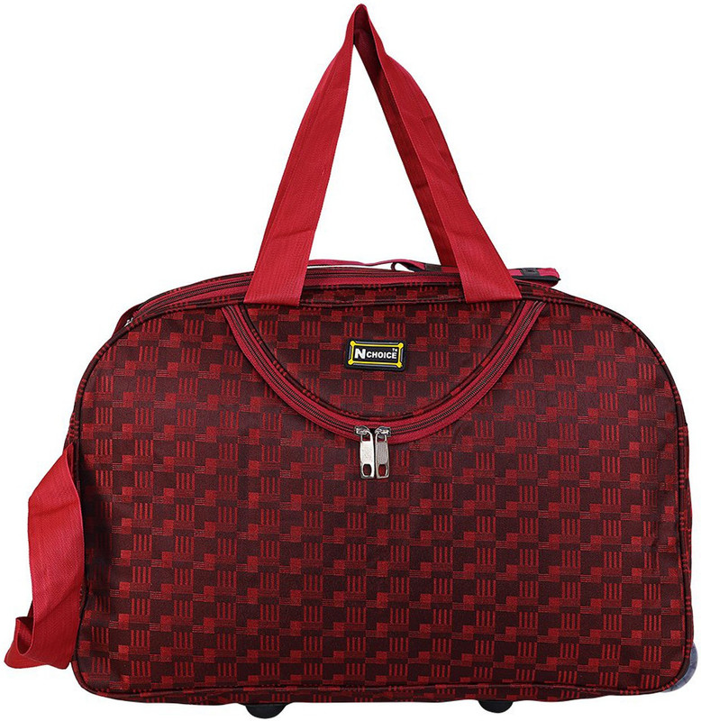 n choice Travel Duffle BagLightweight Waterproof Travel Duffel Bag with Roller wheels for Men and Women Travel Duffel Bag(Red)