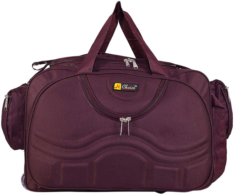 n choice Lightweight Waterproof Travel Duffel Bag with Roller wheels for Men and Women Travel Duffel Bag(Purple)