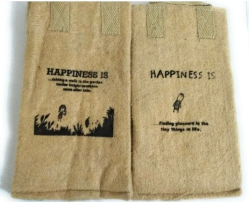 my garden store Bio-degradable Square Large Jute Grow Bags 9x9 inches pack of 2 for Outdoor & Indoor Planting Home Decor Grow Bag