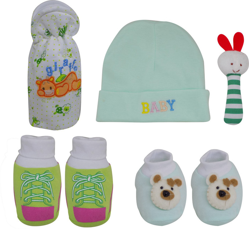 ekan Baby Boys & Baby Girls Party(Festive) Bootie Mitten(Green)