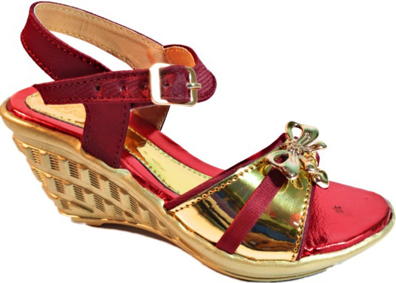 san fransis Girls Sling Back Heels(Maroon)