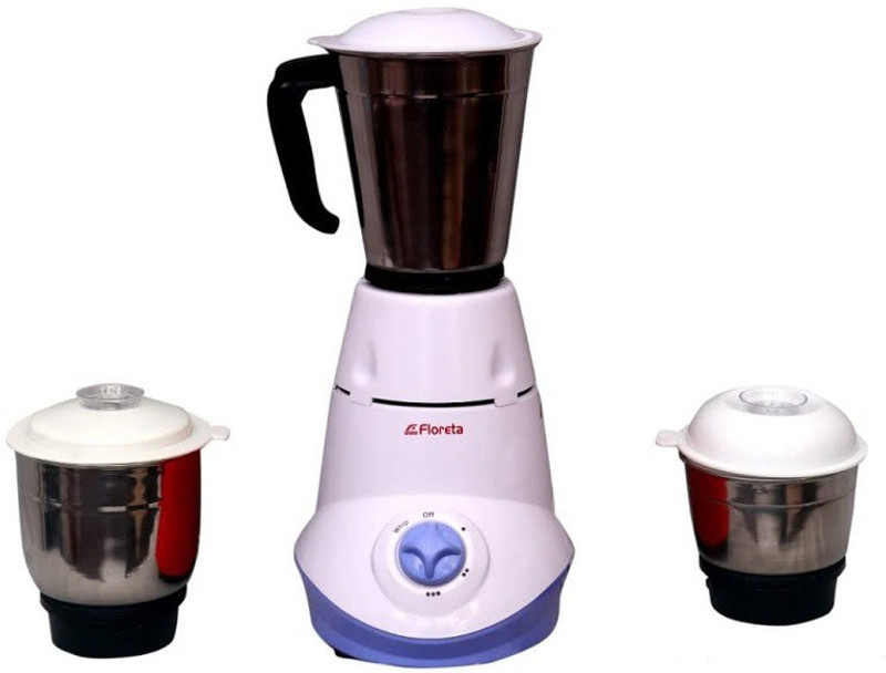 Floreta SUPER PRO 500 Mixer Grinder(White, 3 Jars)