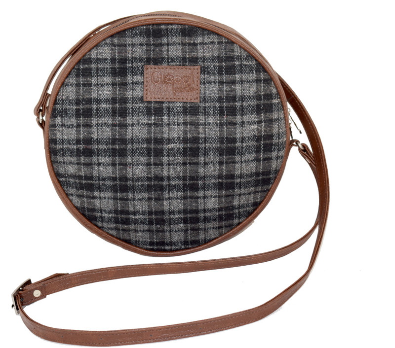 global palette Grey Sling Bag