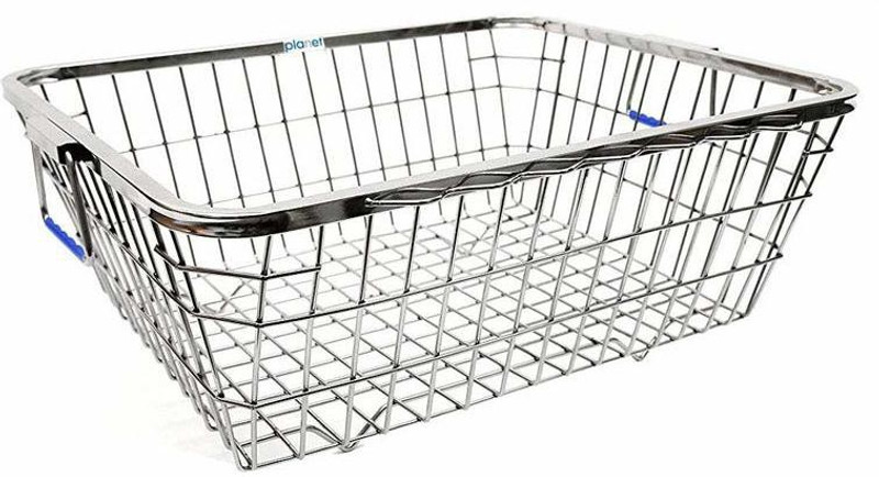 jam enterprises Basket Size ( 26inch x 20inch x 8inch ) Stainless Steel Kitchen Rack (Silver) Storage Basket(Pack of 1)