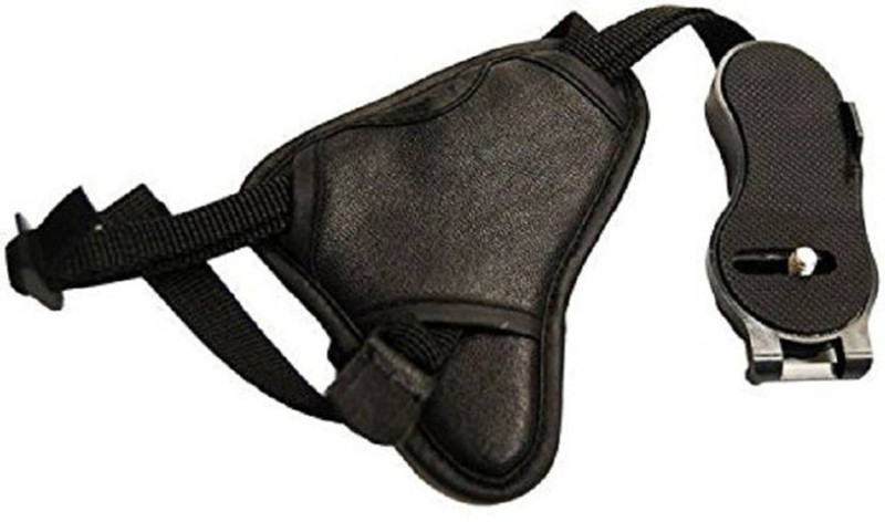 priyam Portable Adjustable Camera Wrist Hand Grip Strap for DSLR and SLR Cameras - Black Strap (Black) Strap(Black)