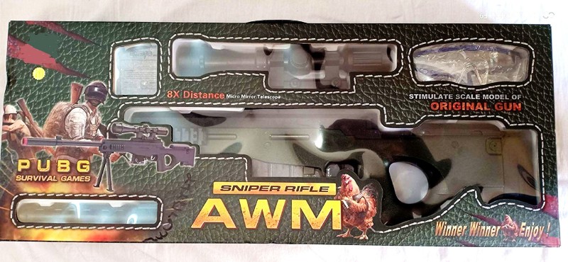 b bros new PUBG AWM Sniper Toy  - BB Bullets - Big Size PUBG Battleground Toy (Multicolor)