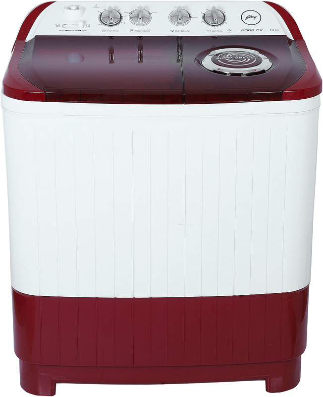Godrej 7 kg Semi Automatic Top Load Red, White(WS EDGE CX 700)