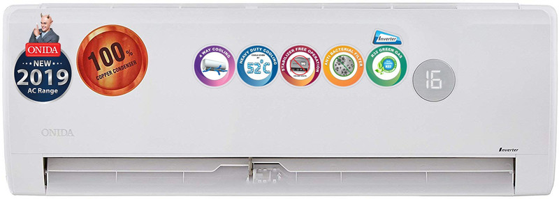 Onida 1.5 Ton 5 Star Split Inverter AC  - White(IR185IRS, Copper Condenser) RS.60890 (42.00% Off) - Flipkart