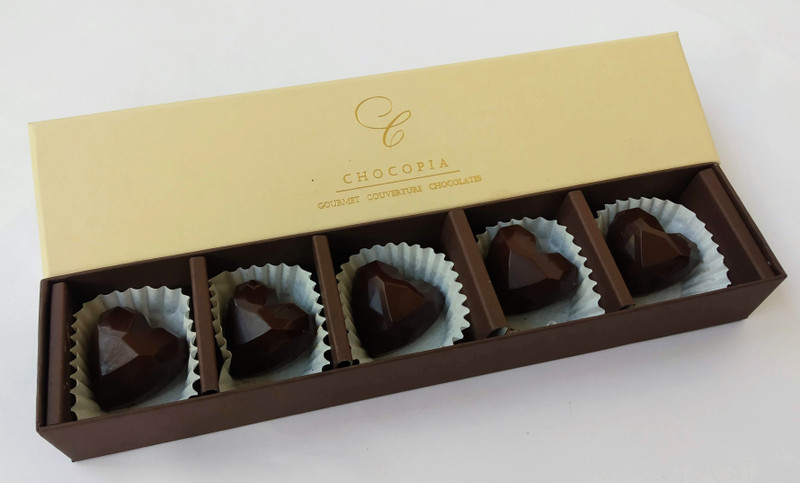 chocopia Belgian Dark Hearts couverture chocolate box (5) Crackles(60 g)