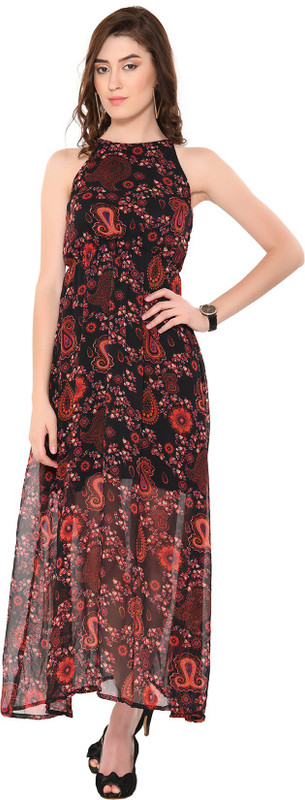 ezor Women Maxi Black Dress