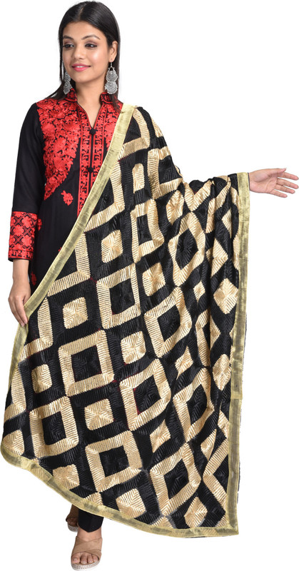 swi stylish Chiffon Embroidered Women Dupatta