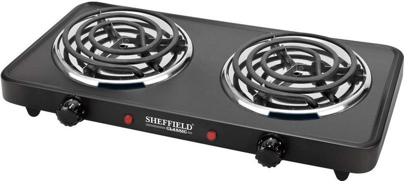 Sheffield SH 2003 double coil 1800 W HOT PLATE (black) Electric Cooking Heater(2 Burner)