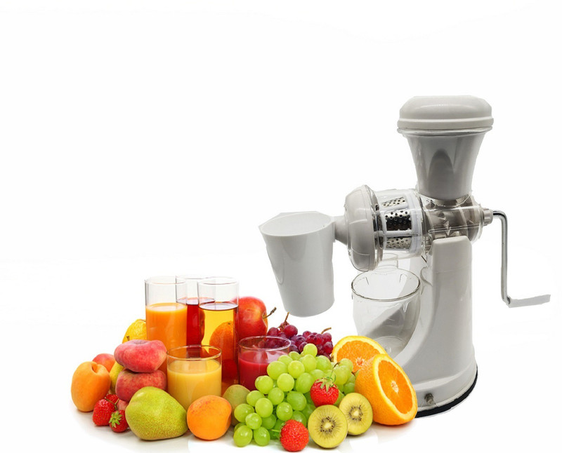 Bluwings NA Fruits and Vegetable Orange Juicer with Steel Handle and Cup 0 Juicer(White, 1 Jar)