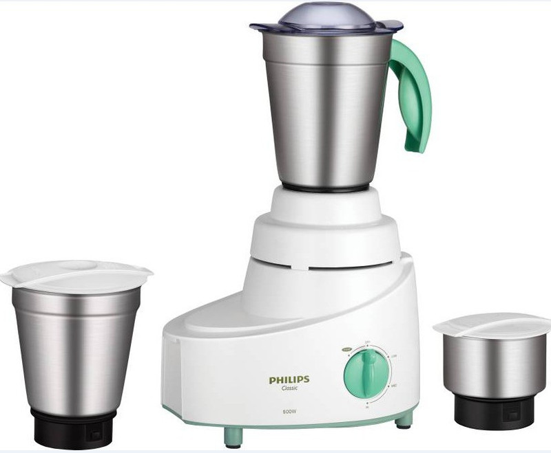 Philips HL 1606/03 500 Mixer Grinder(Light Green, 3 Jars)