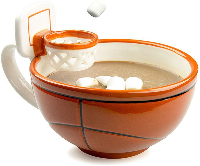BONZEAL Sports Basketball Tea Cup Soup Bowl Birthday Gifts for Kids Children Brother Sister Son Gift for Girls Boys Friends Ceramic Coffee Mug(350 ml)