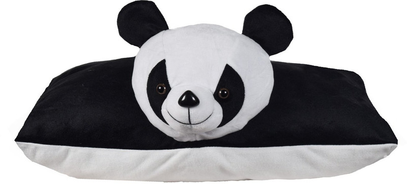 kashish gift gallery White & Black Panda Pillow 30 cm  - 17 inch(Black)
