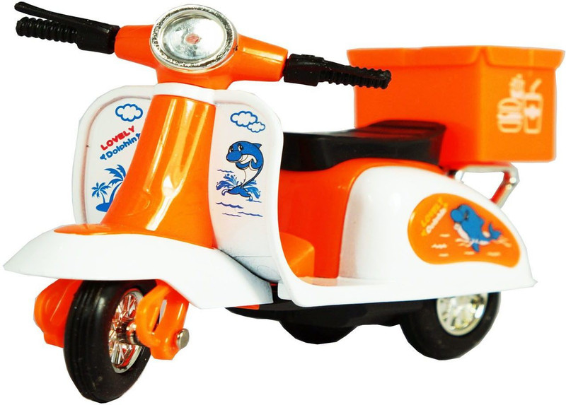 kidz Kids Delivery Die-Cast Metal Scooter(Orange)