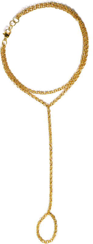 tjori Brass Toe Anklet
