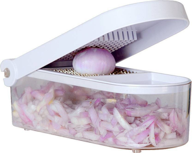 kanyka and fruit chopper Vegetable Grater & Slicer(2 different size blade, 1 unbreakable container with rubber base grip, 1 cleaning tool)