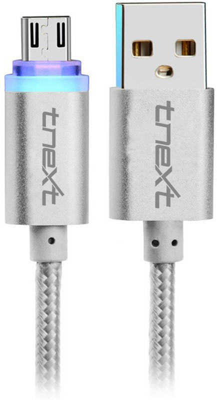 tnext GC12m 1 m Micro USB Cable(Compatible with All Smartphones, Tablets and MP3 player, Gray)