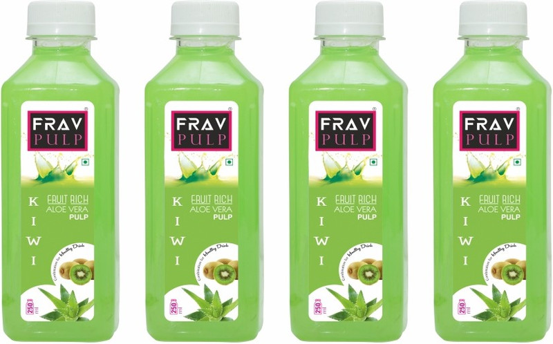 fravpulp Frav Pulp Fruit Rich Kiwi Juice with Alovera Pulp and Juice (Pack of 4)(4 x 0.25 L)