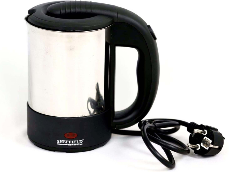 Sheffield SH-7009 0.5-Liter Electric Kettle (Silver & Black) Electric Kettle(0.5 L, Black)