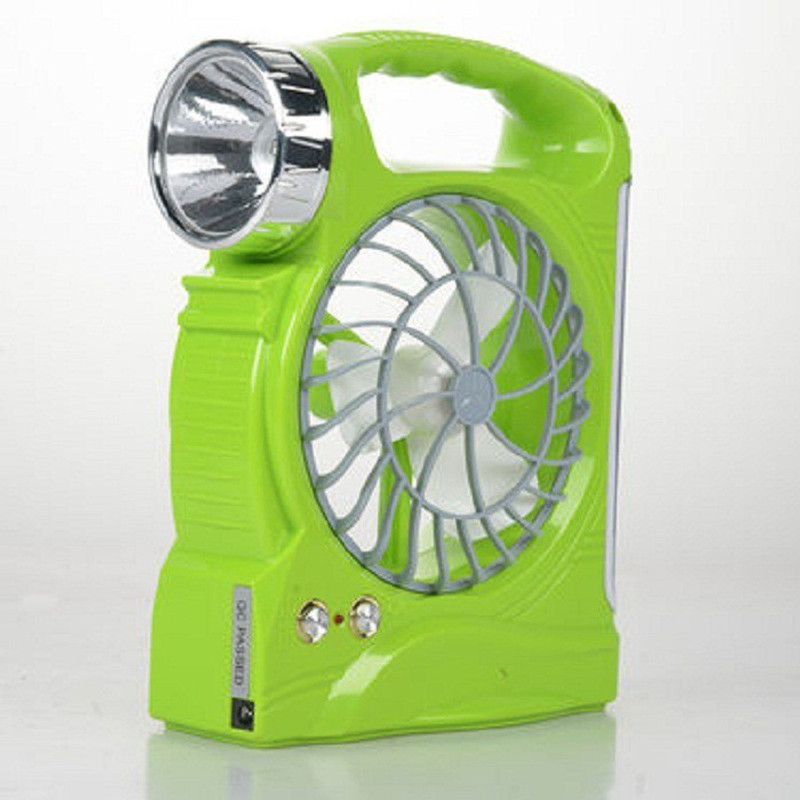 ds plus mini fan with connect emergency yj-5867f Emergency Light(parrot green)