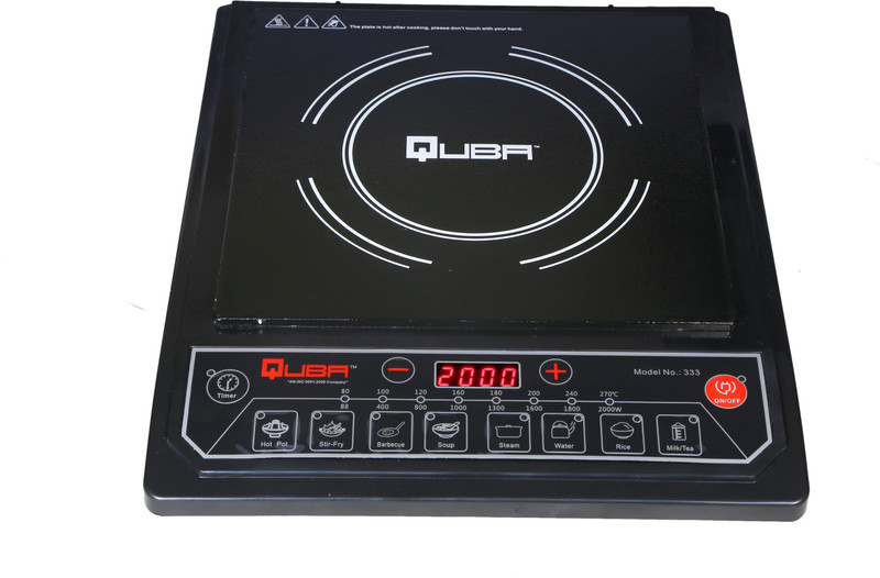 quba 333 Induction Cooktop(Black, Push Button)