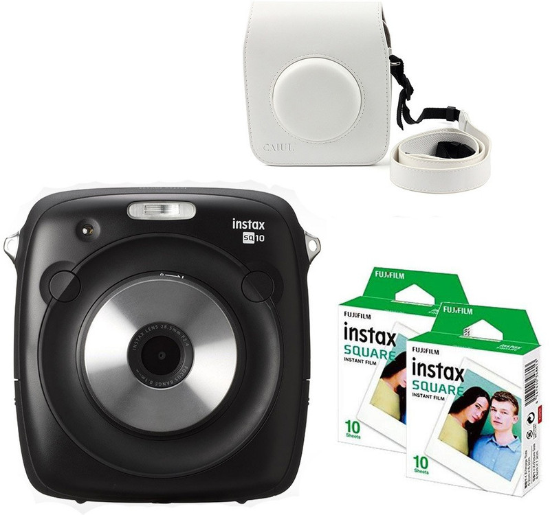 Fujifilm Instax Sq10 with white case 20 Shots Instant Camera(Black)
