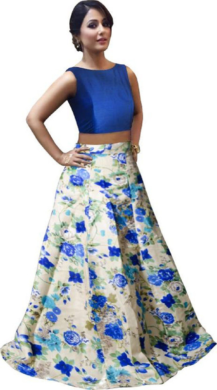 rukhsar fab Printed Semi Stitched Lehenga Choli(Multicolor)