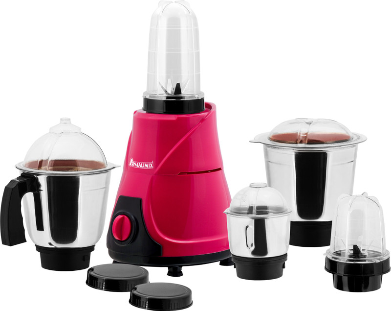 ANJALIMIX Mojo 5BJMOJORANI600 600 Mixer Grinder(Magenta, 5 Jars)