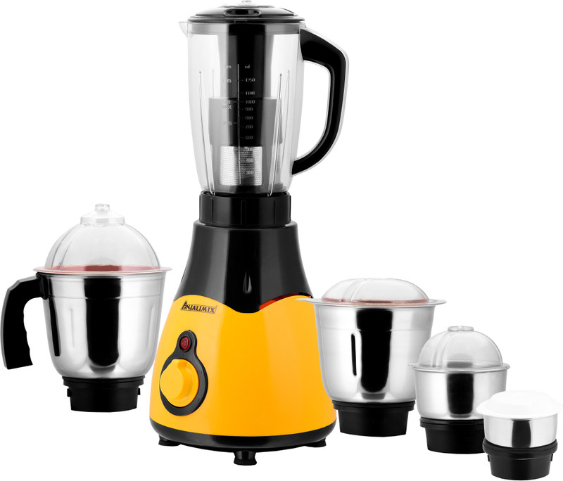 ANJALIMIX Tabby 5JARTABBYYELLOW600 600 Mixer Grinder(Yellow, 5 Jars)