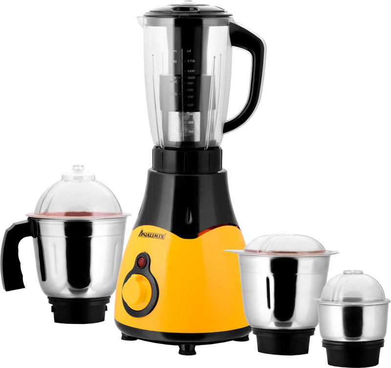 ANJALIMIX Tabby TABBYYELLOW4JAR600 600 Mixer Grinder(Yellow, 4 Jars)